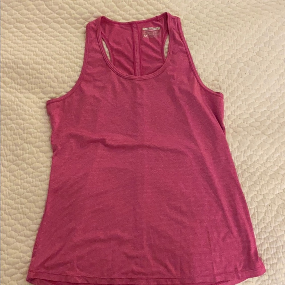 Pink racerback workout top
